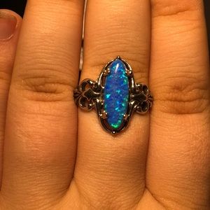 Sterling silver Blue Opal Ring